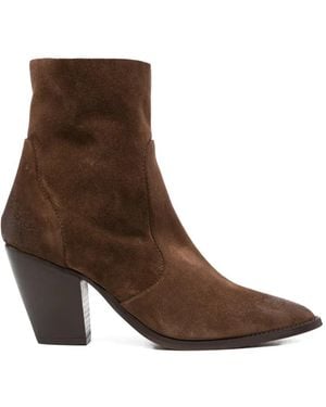 Julie Dee Pointed Boots - Brown