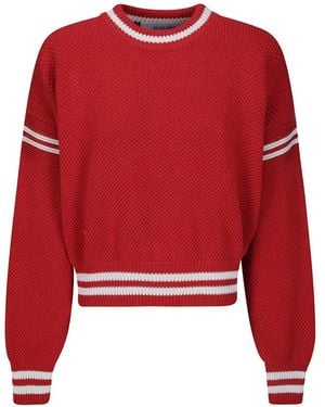 Golden Goose Logo-Embroidered Striped-Trim Jumper