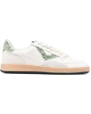 4b12 Play New Glitter-Embellished Trainers - White
