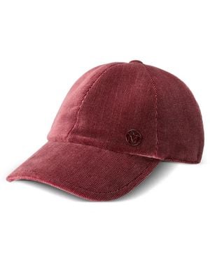 Maison Michel Tiger Logo-Detail Baseball Cap - Red