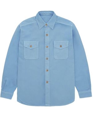 Fortela Cpo Buttoned Pocket Overshirt - Blue