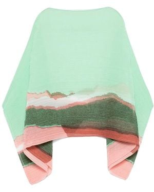 Pleats Please Issey Miyake Mantella Plissettata - Verde