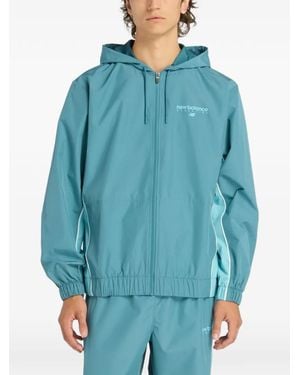 New Balance Trackside Piping-Detail Jacket - Blue