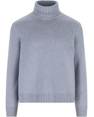 Loro Piana Dolcevita Turtleneck Cashmere Sweater - Blue