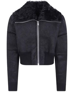 Rick Owens Flight Jkt Cropped Jacket - Blue