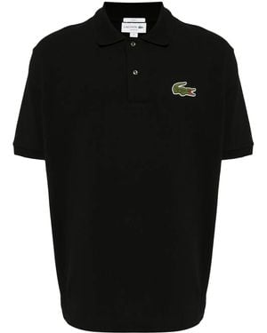 Lacoste Logo-Appliqué Polo Shirt - Black