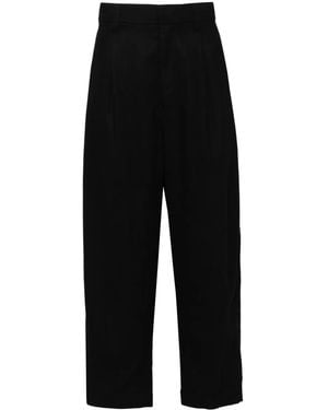 Facetasm Pleated Tapered Pants - Black