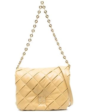 Loewe Puffer Goya Leather Shoulder Bag - Metallic