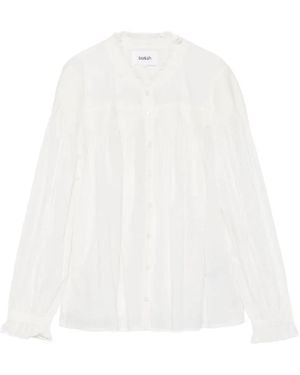 Ba&sh Tonia Smocked Ruffled Blouse - White