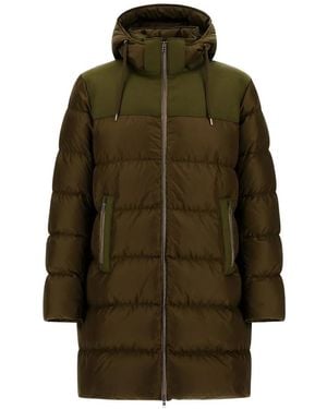 Herno Hooded Quilted Coat - Green
