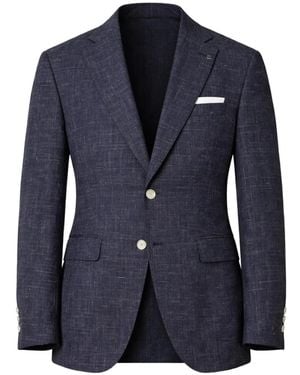 BOSS Button Single-Breasted Blazer - Blue