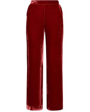 Maliparmi Slash-Pocket Chenille Pants - Red