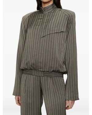 Christopher Esber Reyer Striped Bomber Jacket - Gray