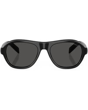 Prada Rectangular-Frame Sunglasses - Black