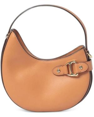 Ralph Lauren Small Tasha Buckle-Detail Handbag - White