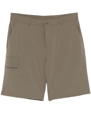 Manuel Ritz Logo-Patch Belt-Loop Shorts - Grey