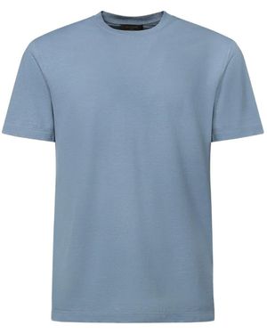 Zanone Cotton T-Shirt - Blue
