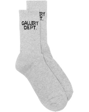 GALLERY DEPT. Logo-Embroidered Socks - Gray