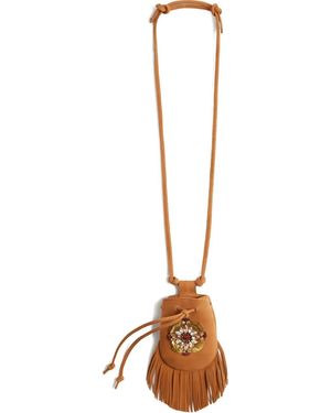 La DoubleJ Fringed Embellished Cross Body Bag - Metallic