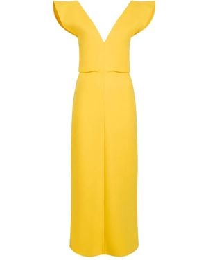 Proenza Schouler Canary Viscose Wool Mariam Dress - Yellow