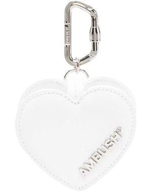 Ambush Heart Leather Airpods Case - White