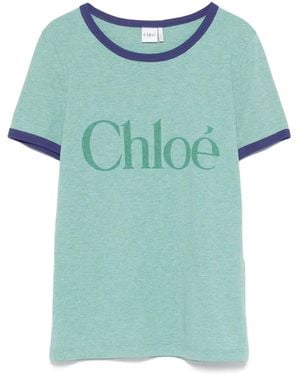 Chloé Logo T-Shirt - Blue