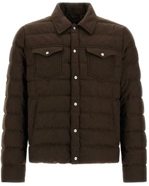 Herno La Camicia Striped-Quilted Jacket - Bruin
