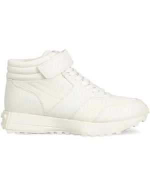 DKNY High-Top Lace-Up Sneakers - White