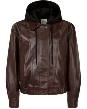 Studio Tomboy X Veste En Cuir Artificiel À Capuche - Marron