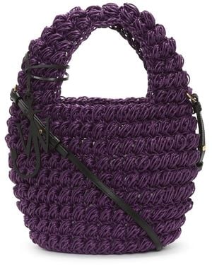 JW Anderson Bolso Shopper Popcorn Basket - Morado