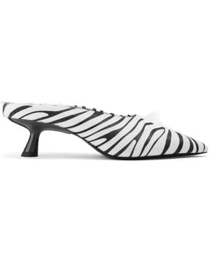 Simon Miller Gala Pointed Haircalf Mules - White