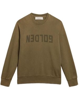 Golden Goose Logo-print Raw-cut Sweatshirt - Grey