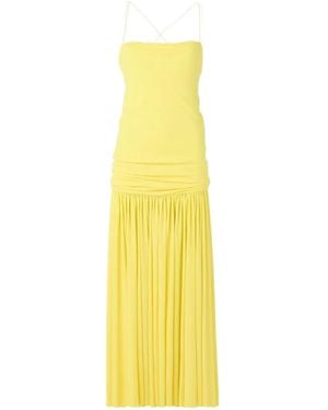 Jacquemus The Abiha Gathered Waist Dress - Yellow