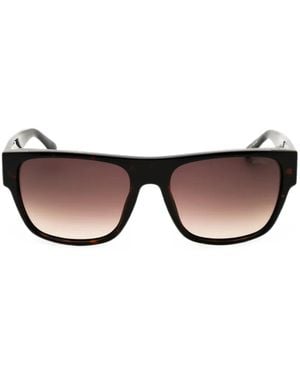 Guess Tortoiseshell-Effect Rectangle-Frame Sunglasses - Black