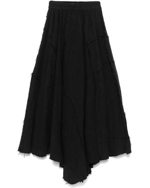 CHIAHUNG SU Falda midi con diseño de patchwork - Negro