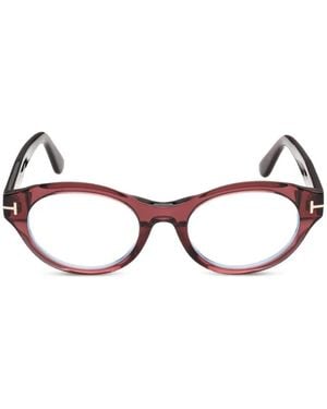 Tom Ford T-Logo Cat-Eye Glasses - Natural