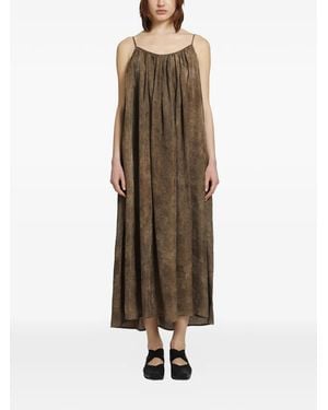 Uma Wang Ashel Gathered Maxi Dress - Natural