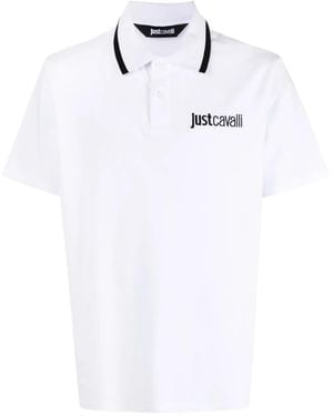 Just Cavalli Poloshirt Mit Logo-Stickerei - Weiß