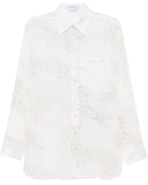Stella McCartney Camicia Wild Cat - Bianco