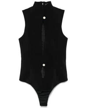 Mugler Cut-Out Playsuit - Black