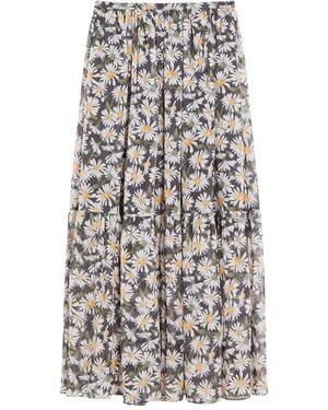 Weekend by Maxmara Artello Floral Print Tiered Skirt - White