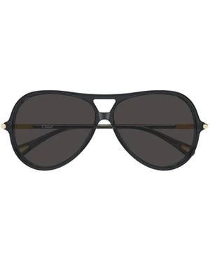Chloé Pilot-Frame Sunglasses - Black