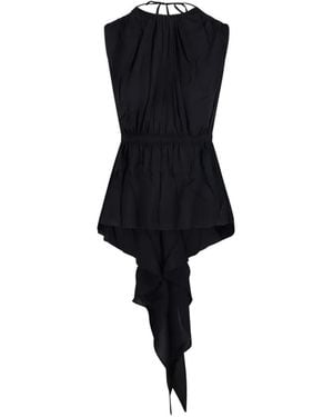 LAMRONS Swallowtail-Shaped Top - Black