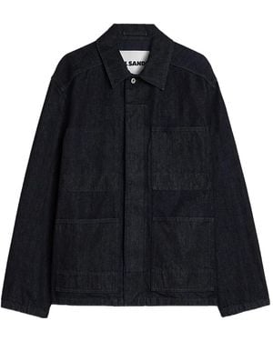 Jil Sander Patch-Pocket Overshirt - Blue