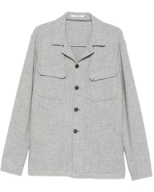 Tagliatore Button-Up Shirt Jacket - Gray