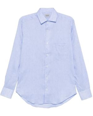 Drumohr Chest Pocket Shirt - Blue
