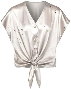 Max & Moi Telyas Tie-Fastening Shirt - White