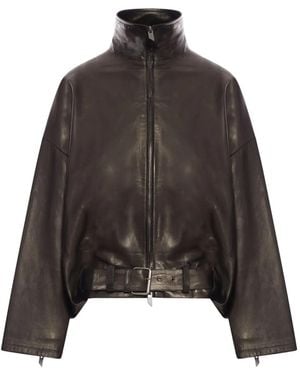 Salvatore Santoro Belted Leather Jacket - Brown