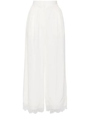Shiatzy Chen Lace Embroidery Straight Pants - White