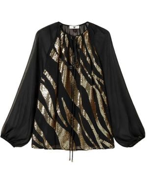 Twinset Sequin-Embellished Blouse - Black